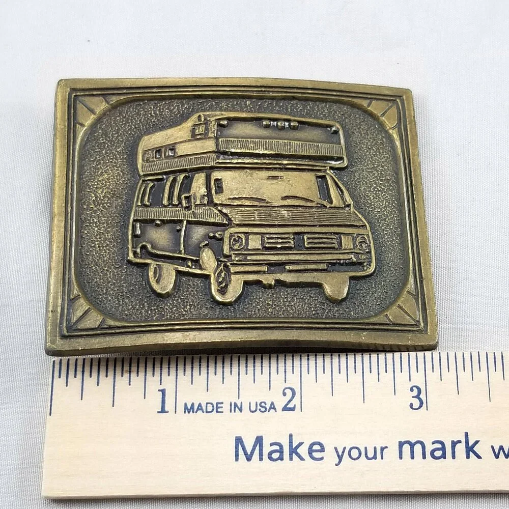 Belt Buckle 1970s 1980s Van RV Travel Campervan Winnebago Custom‎ Motorhome
